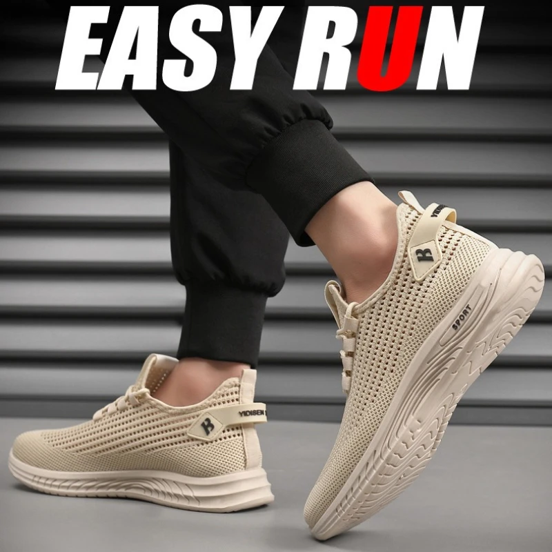 Shock Absorbing Gym Trainers - Erkekler için file örgülü, hafif, nefes