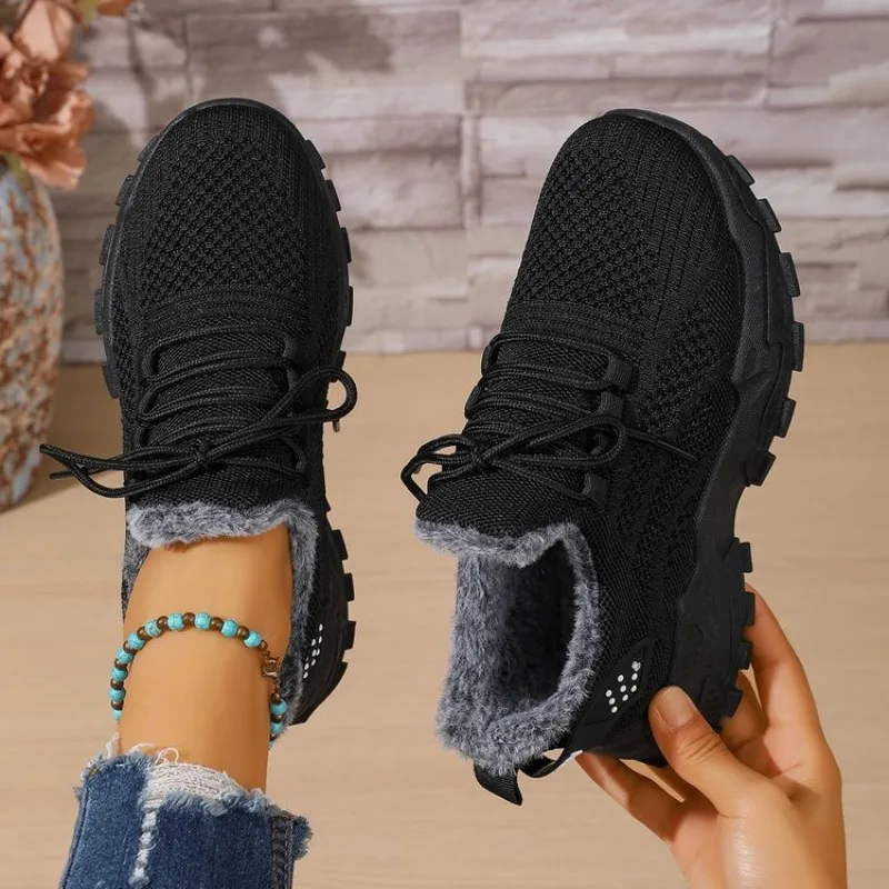 Kadınlar için Kışlık Termal Sp - Knit Fabric Lace Up Sneakers incelemesi ve fiyatı